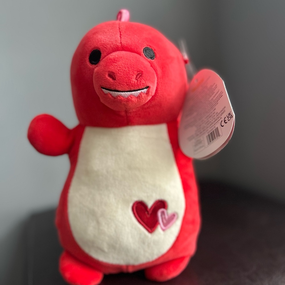 Duster 10” Hug Mee Squishmallows Red Plush Dinosaur Toy NWT